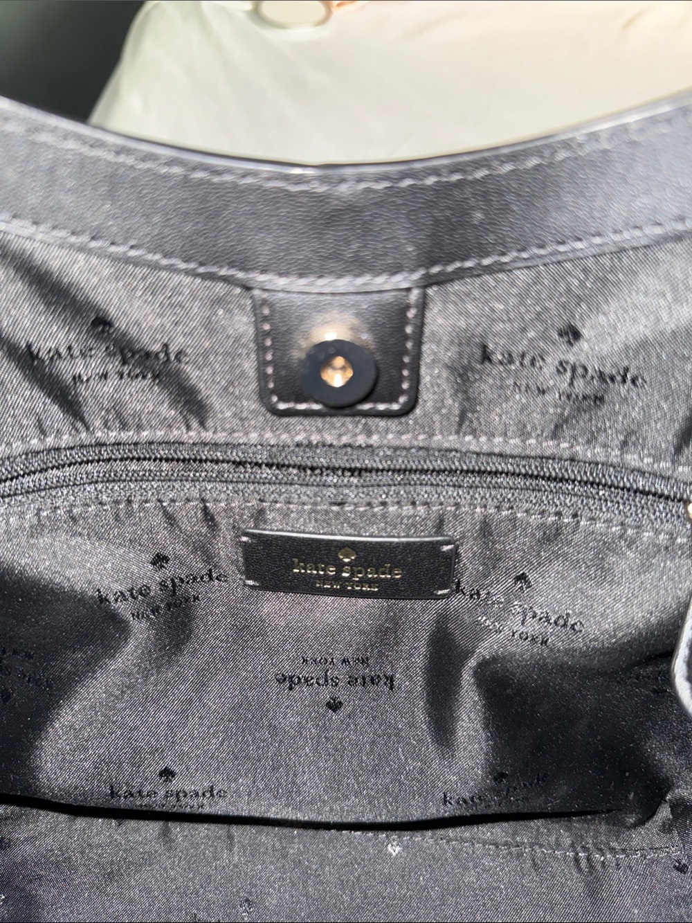kate spade Black Pebbled Leather Hobo Shoulder Bag - Picture 6 of 6